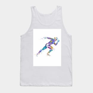 Anatomy Runner Colorful Watercolor Tank Top